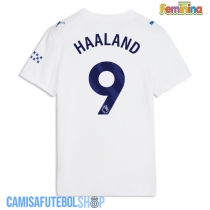 Camisa de time de futebol Manchester City Erling Haaland #9 Replicas 3º Equipamento Feminina 2026-27 Manga Curta